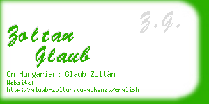 zoltan glaub business card